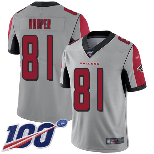 Atlanta Falcons Limited Silver Men Austin Hooper Jersey NFL Football #81 100th Season Inverted Legend->atlanta falcons->NFL Jersey